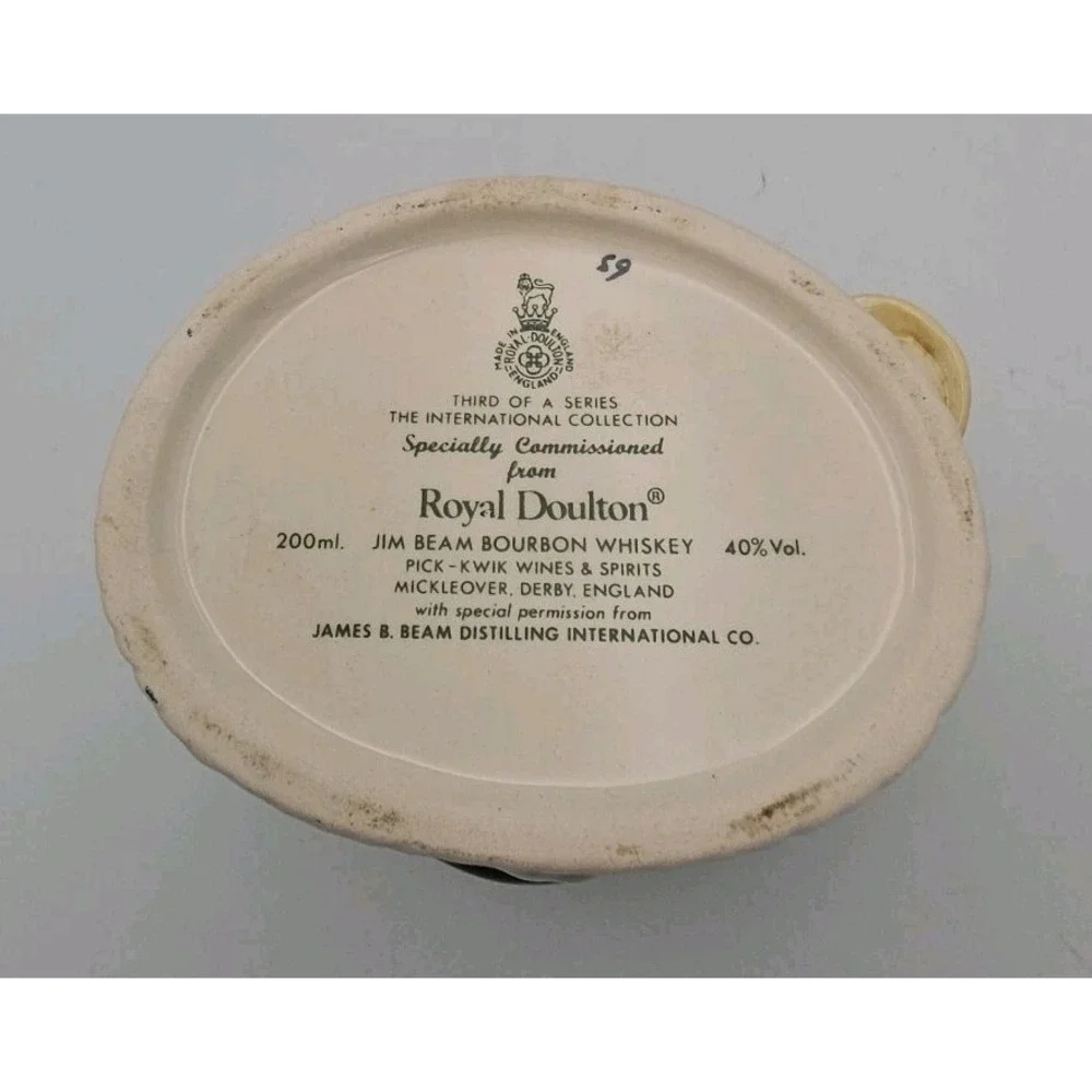 Vtg Royal Doulton Captain Cook Jim Beam Bourbon Whiskey Decanter UK Made